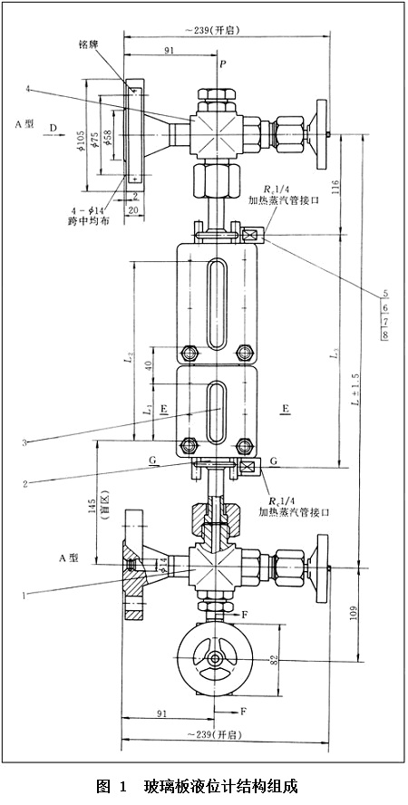 玻璃板液位計結構